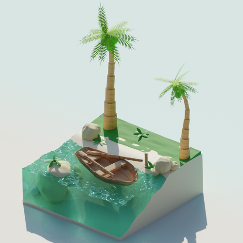 Beach with boat preview image